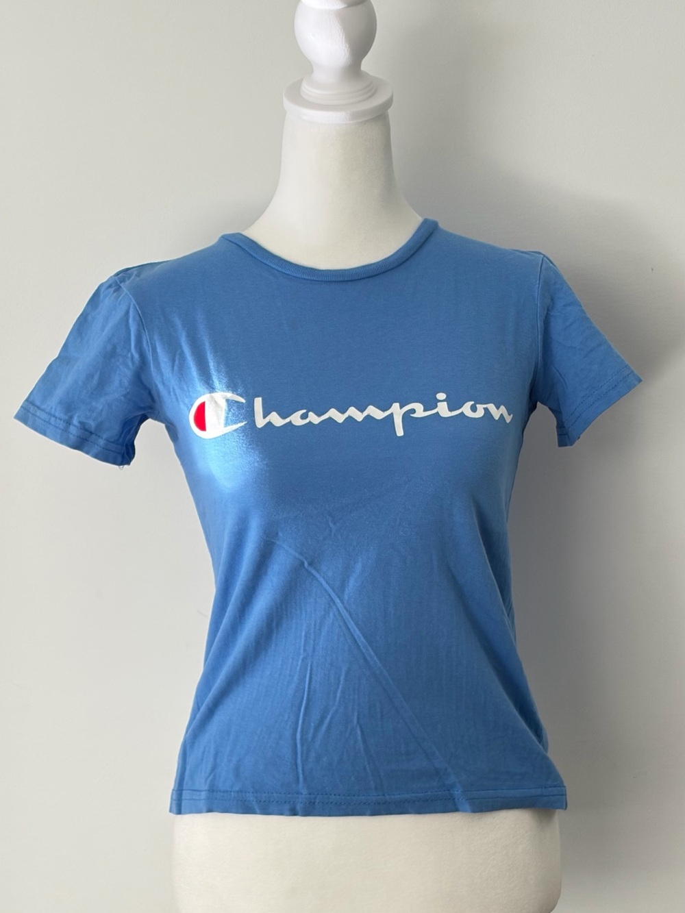 Champion Women’s Light Blue Logo Crew Tee